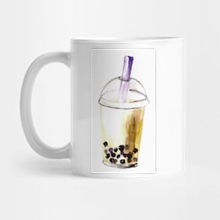 Milk Tea Boba Bubble Tea Watercolour Illustration Mug